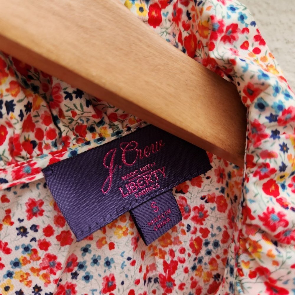 J. Crew Liberty of London Phoebe Floral Top - Picture 7 of 8